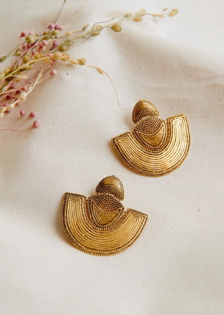 Sezane Gold Meika Earrings for Women - Elegant & Stylish Hoop Earrings
