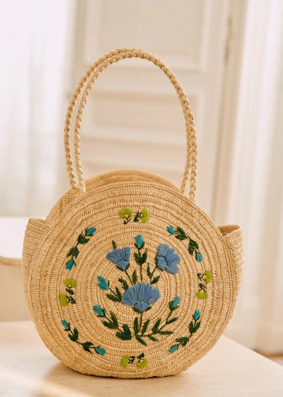 Sezane Women's June Basket - Stylish Handwoven Summer Tote for Women