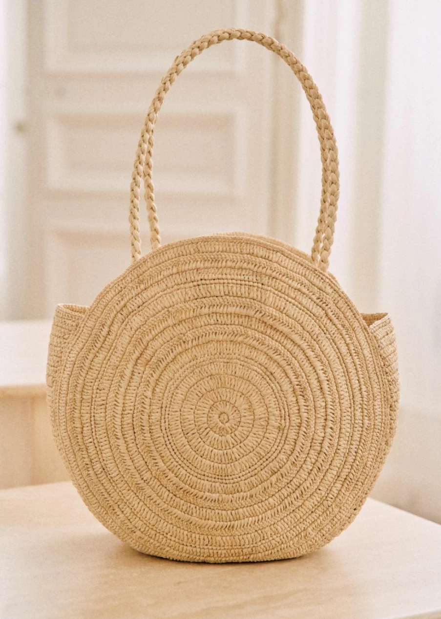 Sezane Women's June Basket - Stylish Handwoven Summer Tote for Women