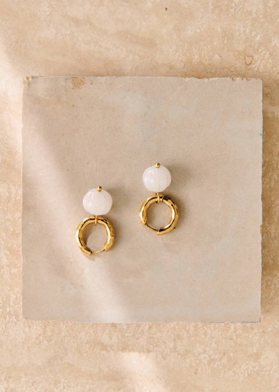 Sezane Madeleine Hoops for Women - Gold-Plated Elegant Earrings