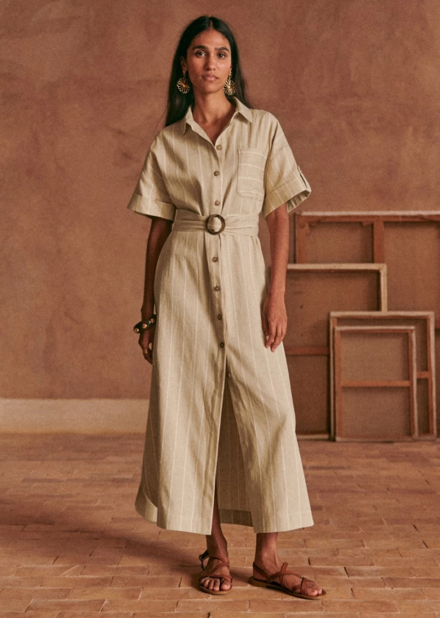 Sezane Women's Alani Dress - Elegant Flowy Dress for Women