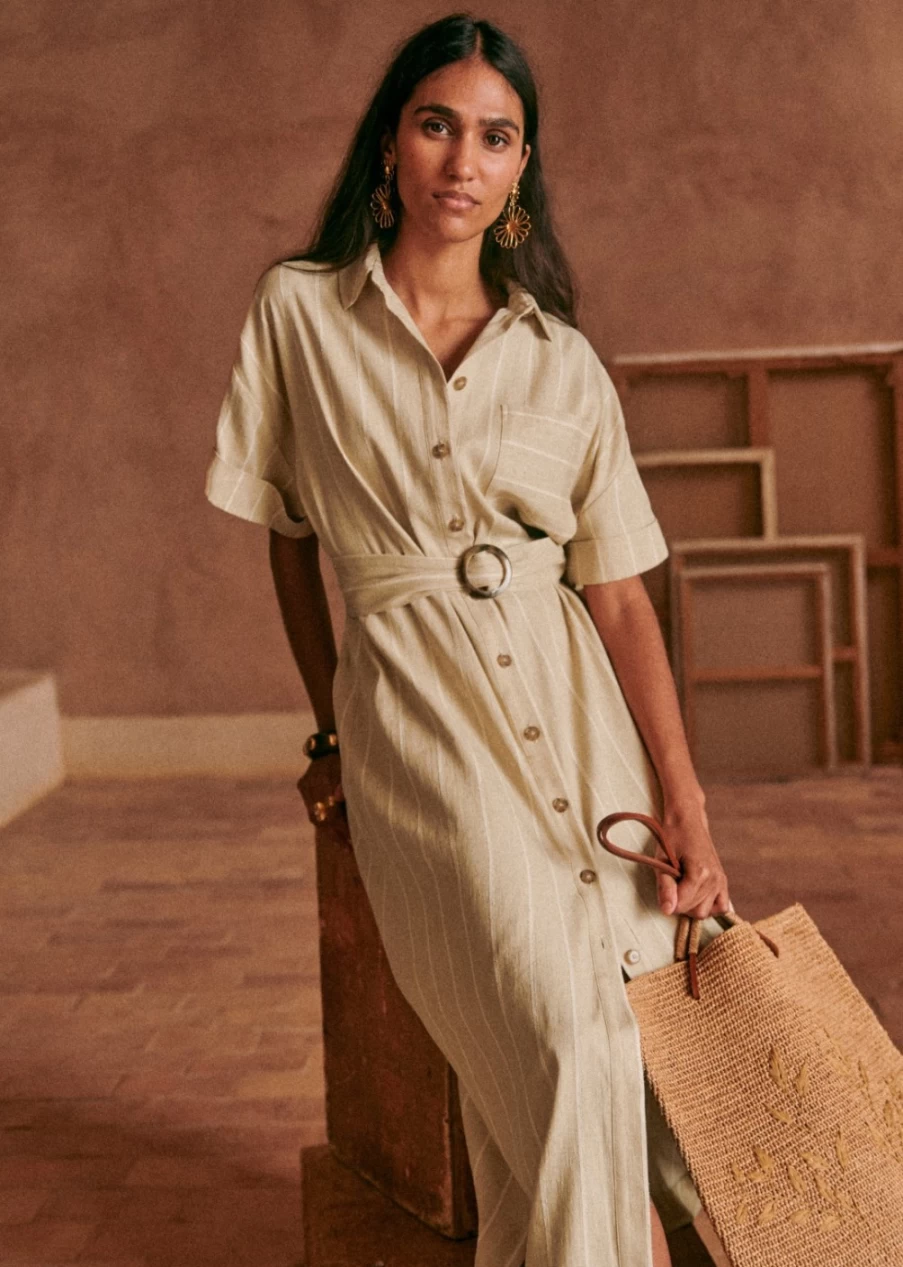 Sezane Women's Alani Dress - Elegant Flowy Dress for Women