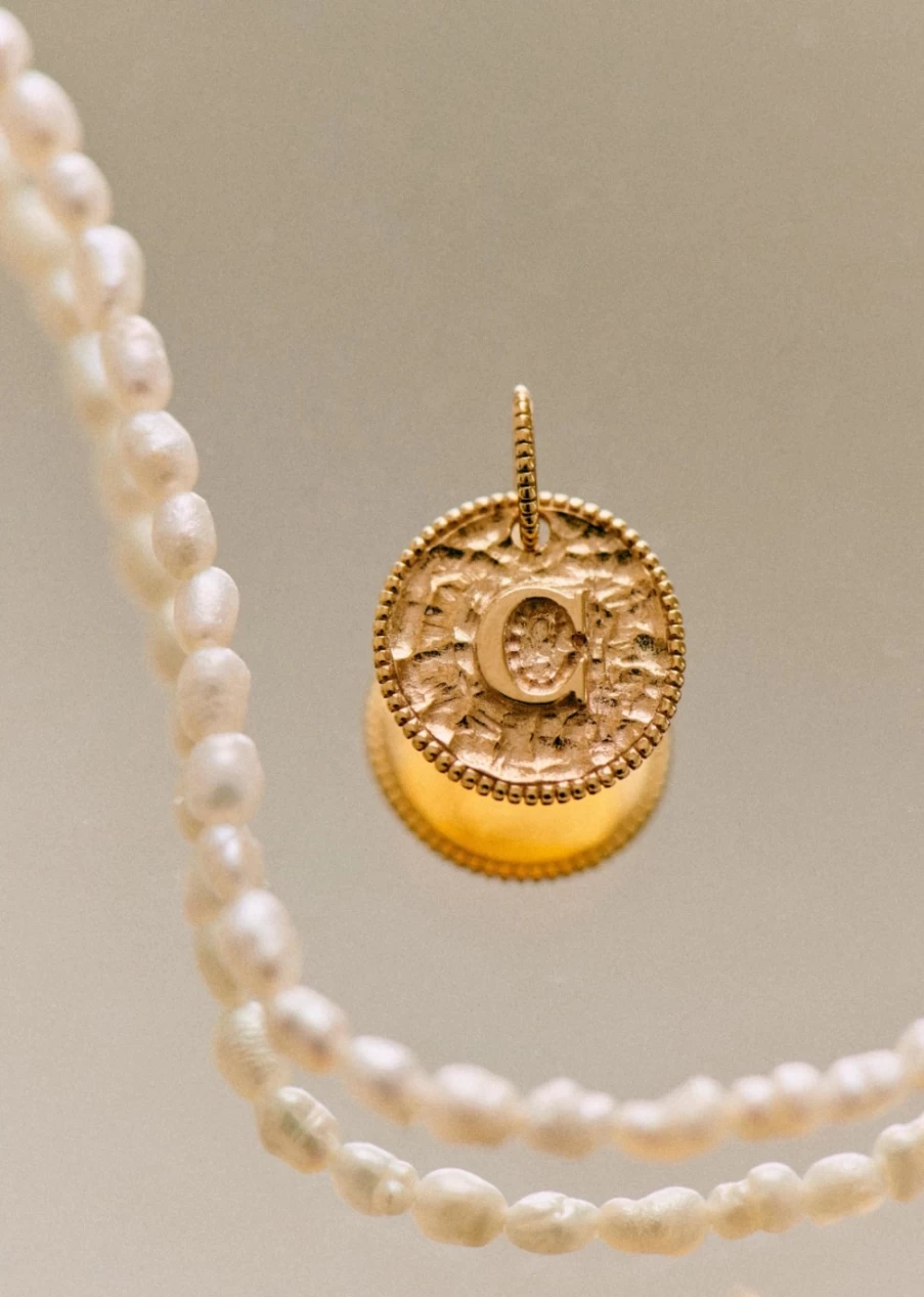 Sezane Sara Pendant - 9K Gold Necklace for Women