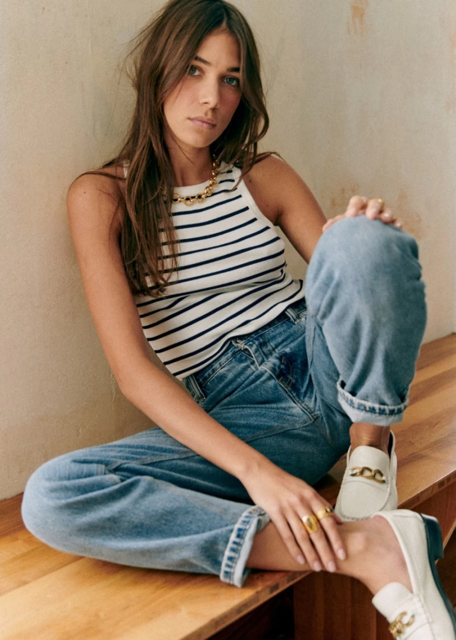 Sezane Women's Marcelo Top - Stylish & Comfortable Blouse for Everyday Wear