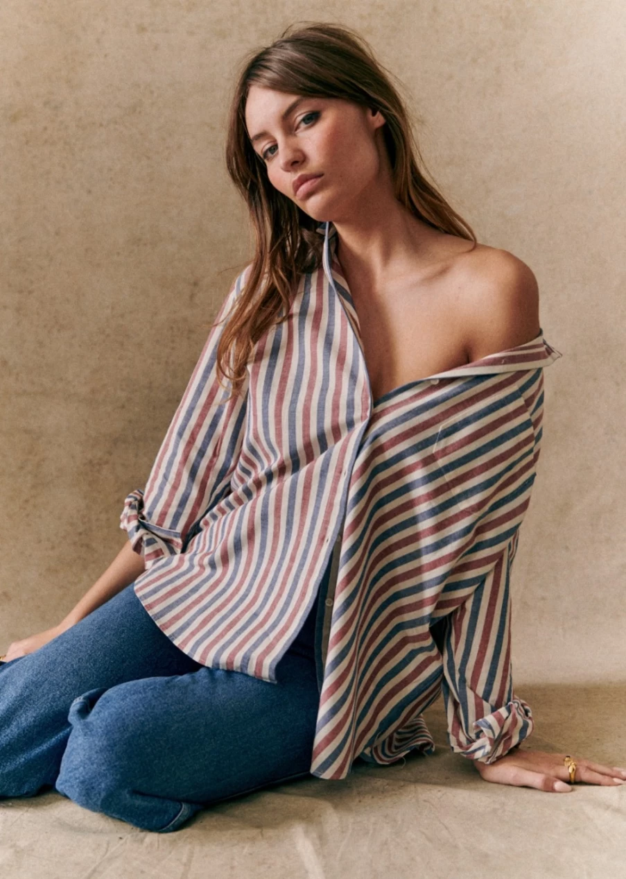 Sezane Women's Max Shirt - Stylish & Comfortable Casual Top for Everyday Wear
