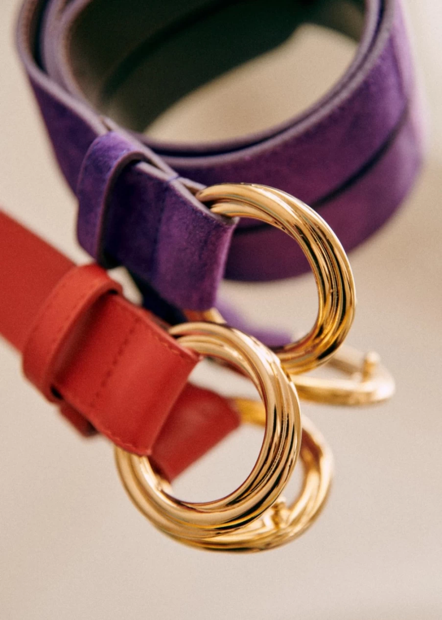 Sezane Clarisse Leather Belt for Women - Stylish & Adjustable Waist Belt