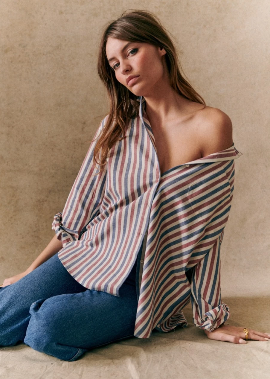 Sezane Women's Max Shirt - Stylish & Comfortable Casual Top for Everyday Wear