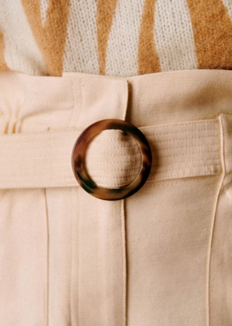 Sezane Women's Silas Pants - Classic Fit High-Quality Trousers for Everyday Wear