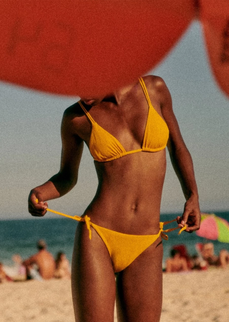 Sezane Women's Bain De Minuit Bottoms in Yellow - Yse Collaboration
