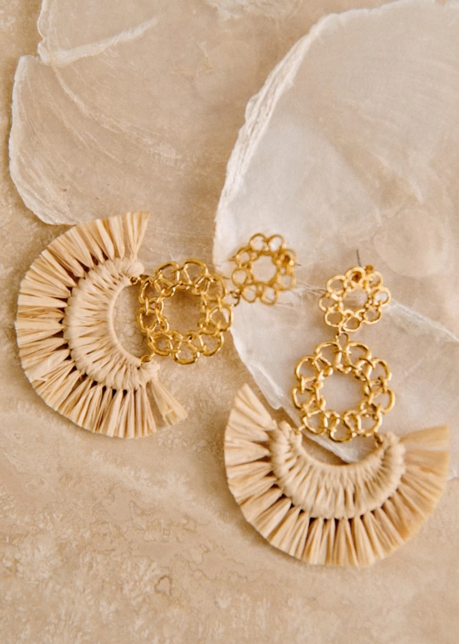 Sezane Women's Raphael Earrings - Elegant Gold Hoop Earrings for Everyday Wear