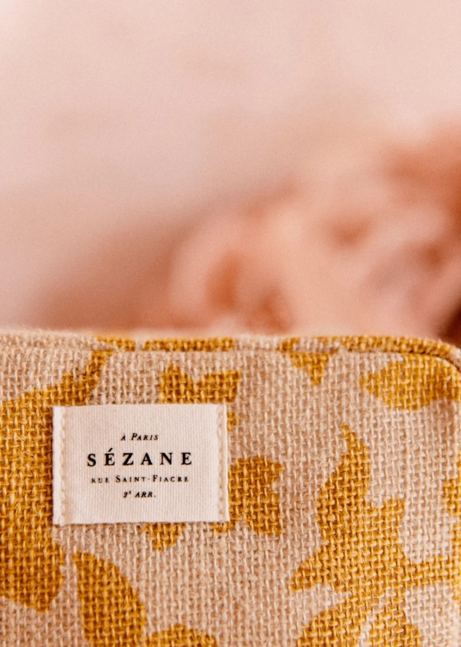 Sezane Women's Jute Toiletry Bag - Eco-Friendly Travel Cosmetic Pouch