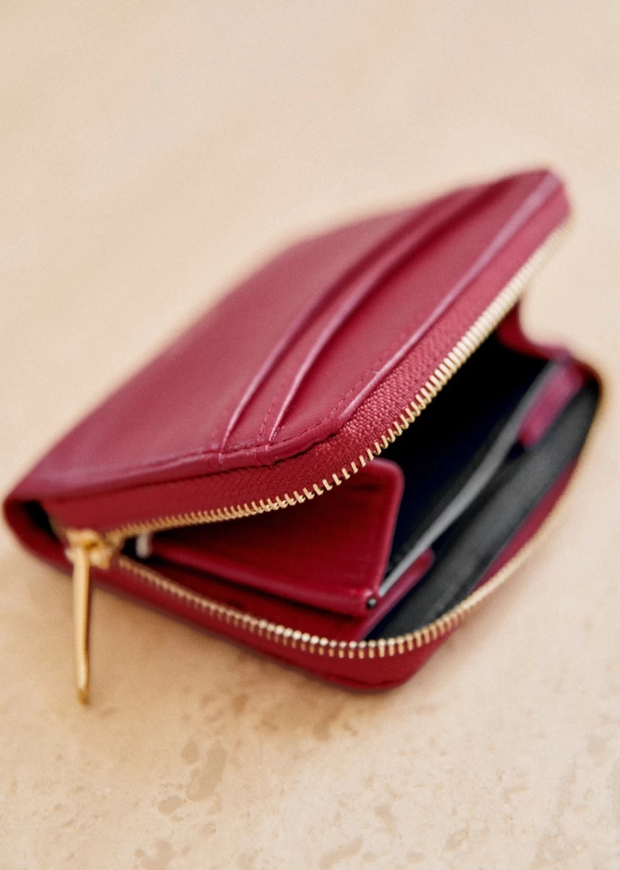 Sezane Women's Small Auguste Wallet - Stylish & Compact Leather Wallet for Women
