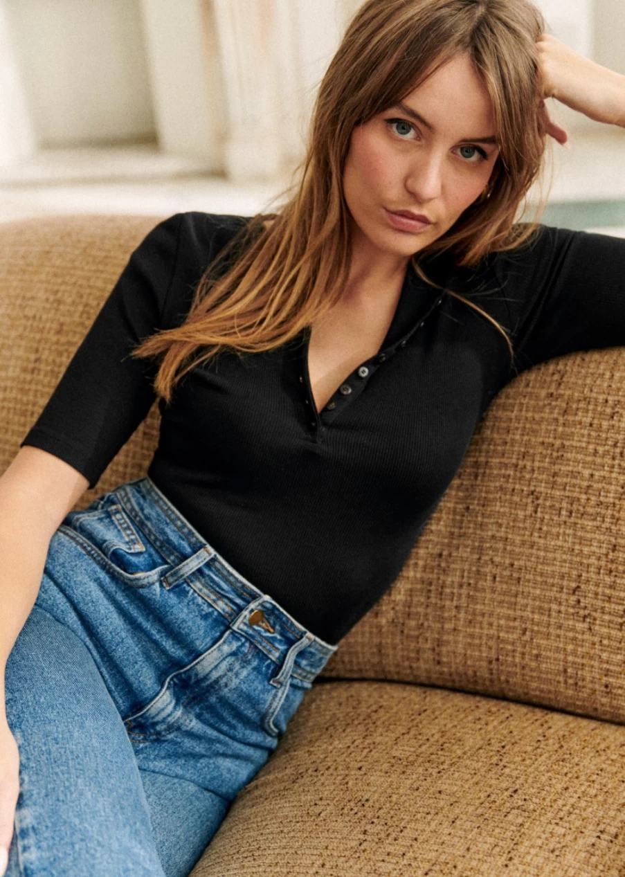 Sezane Women's Theodora T-Shirt | Classic Cotton Tee for Women
