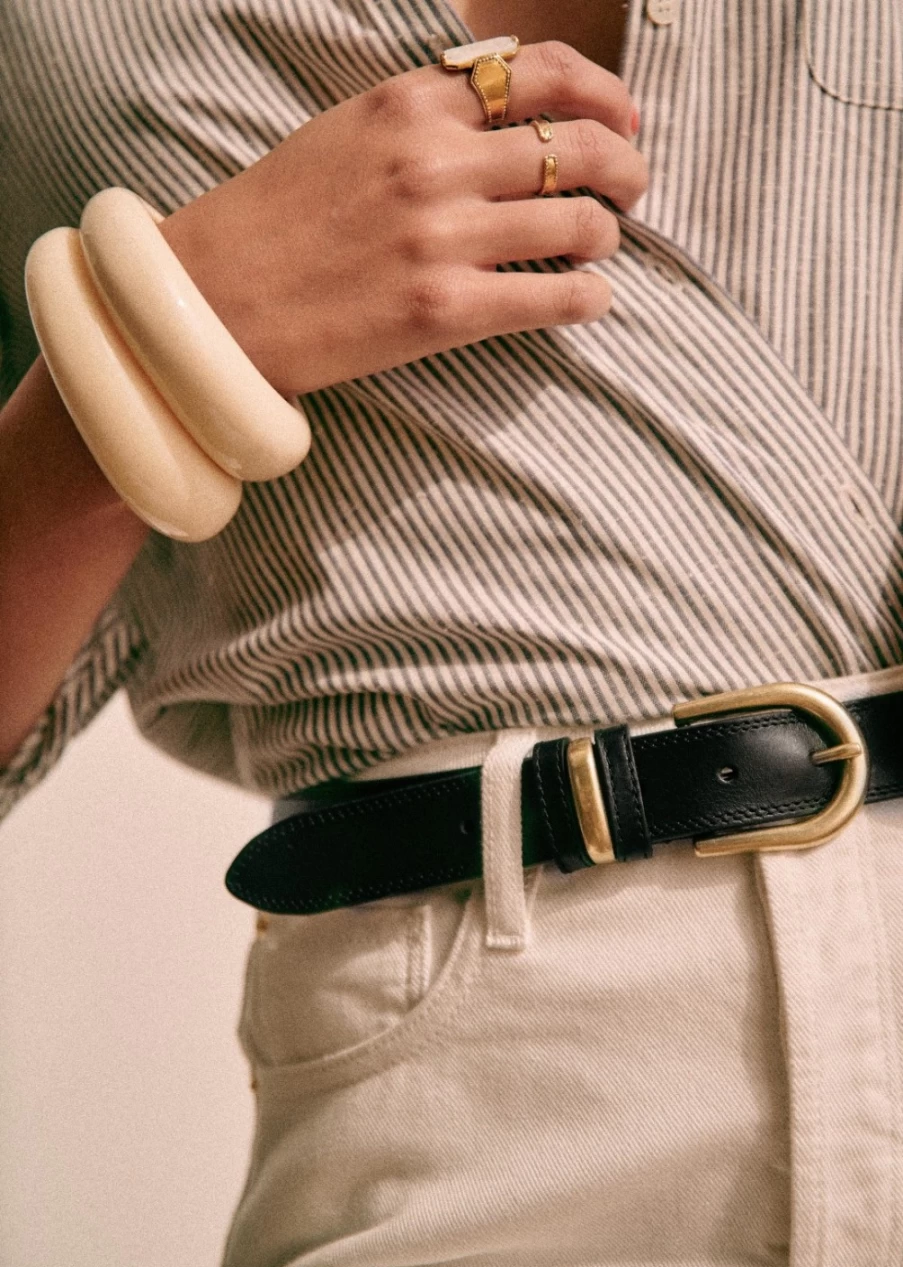 Sezane Women's Taylor Belt - Classic Leather Accessory for Everyday Style