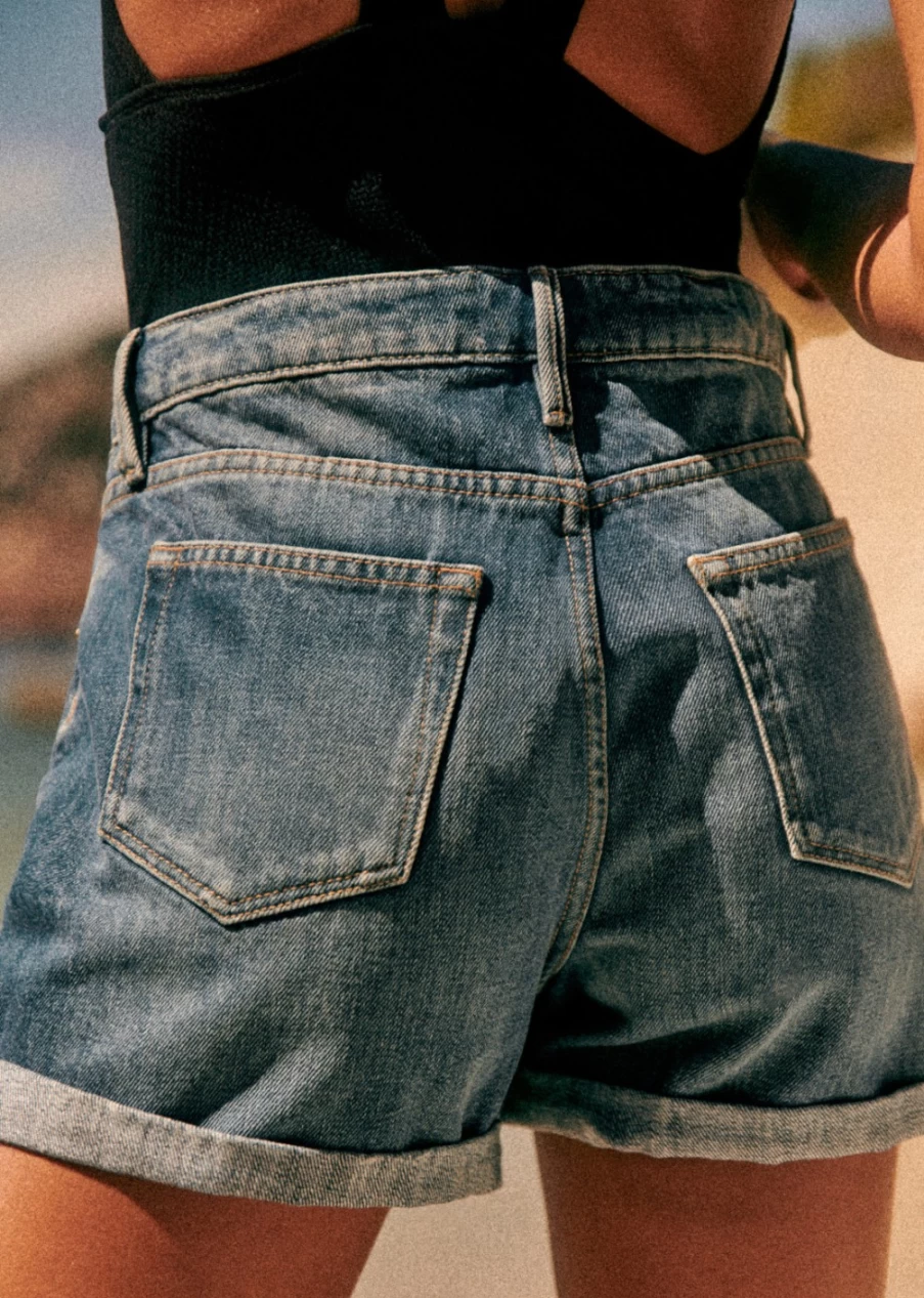 Sezane Women's Niels Shorts | Classic Denim Shorts for Women
