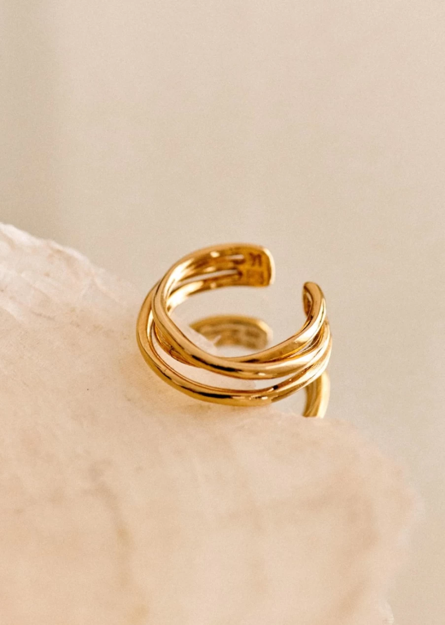 Sezane Chiara Gold Ring for Women - Elegant Minimalist Jewelry
