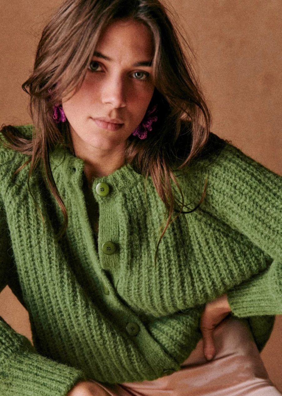 Sezane Women's Emile Cardigan - Soft Knit Sweater for Women
