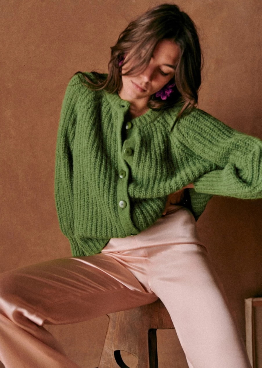 Sezane Women's Emile Cardigan - Soft Knit Sweater for Women