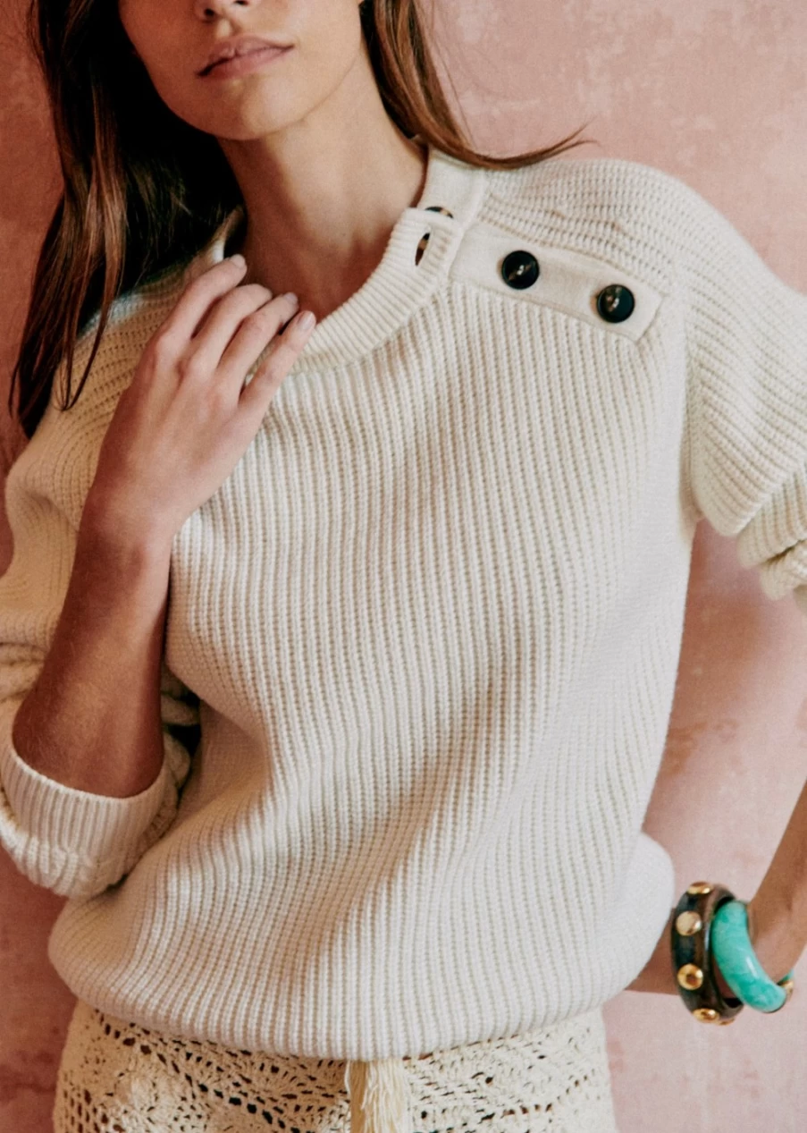 Sezane Women's Darius Sweater - Classic Knitwear for Stylish Outfits