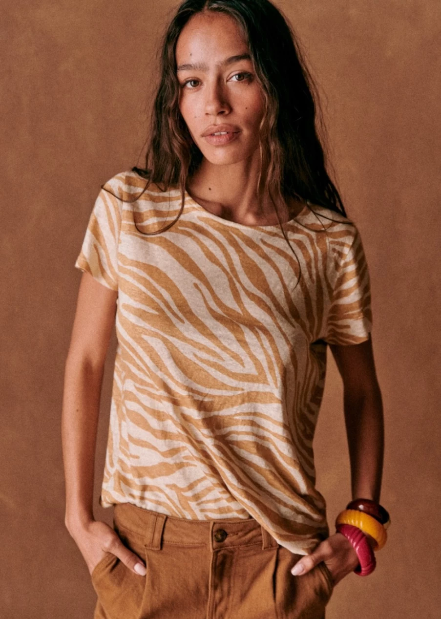 Sezane Women's Zebra Print Andre T-Shirt