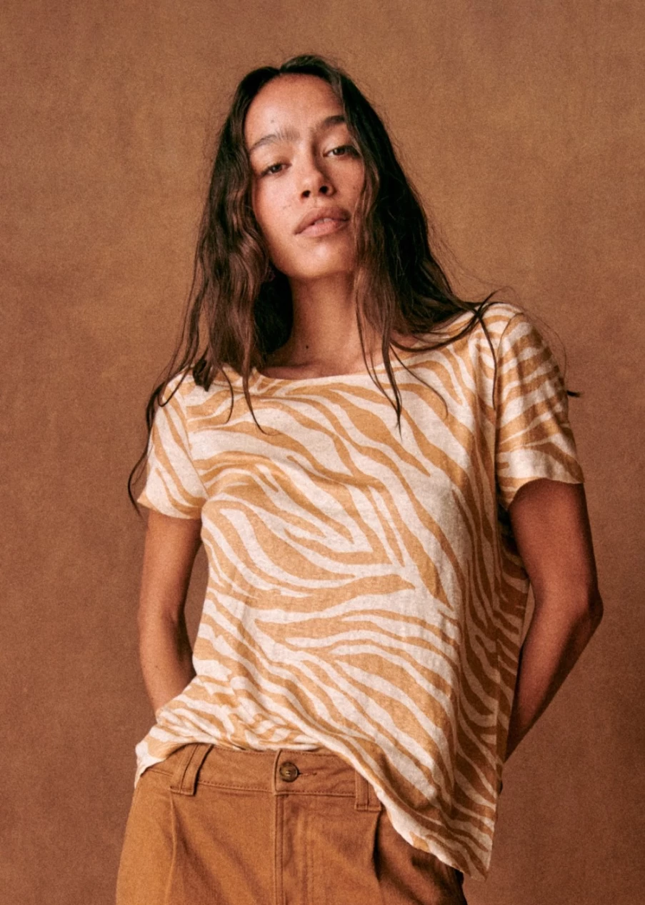 Sezane Women's Zebra Print Andre T-Shirt