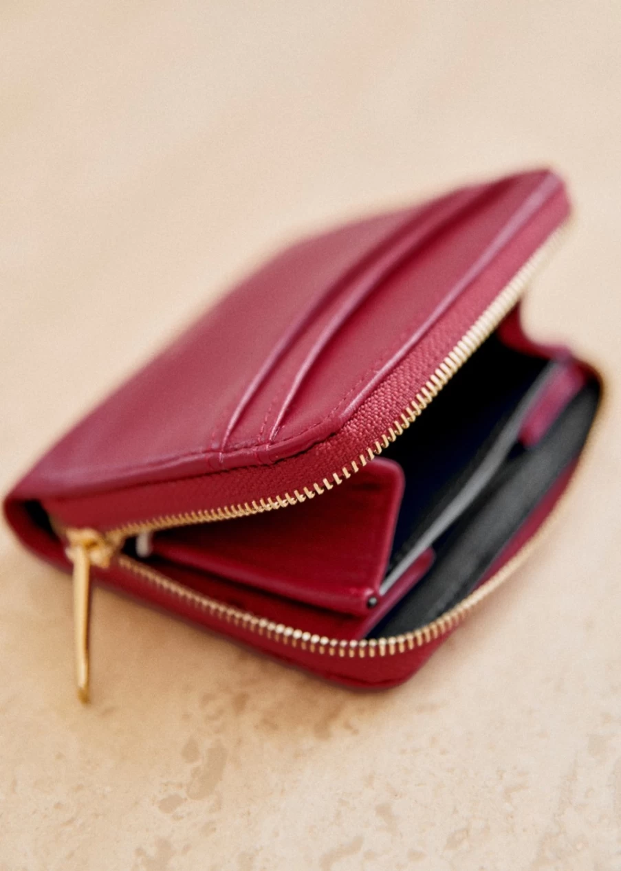 Sezane Women's Small Auguste Wallet - Stylish & Compact Leather Wallet for Women