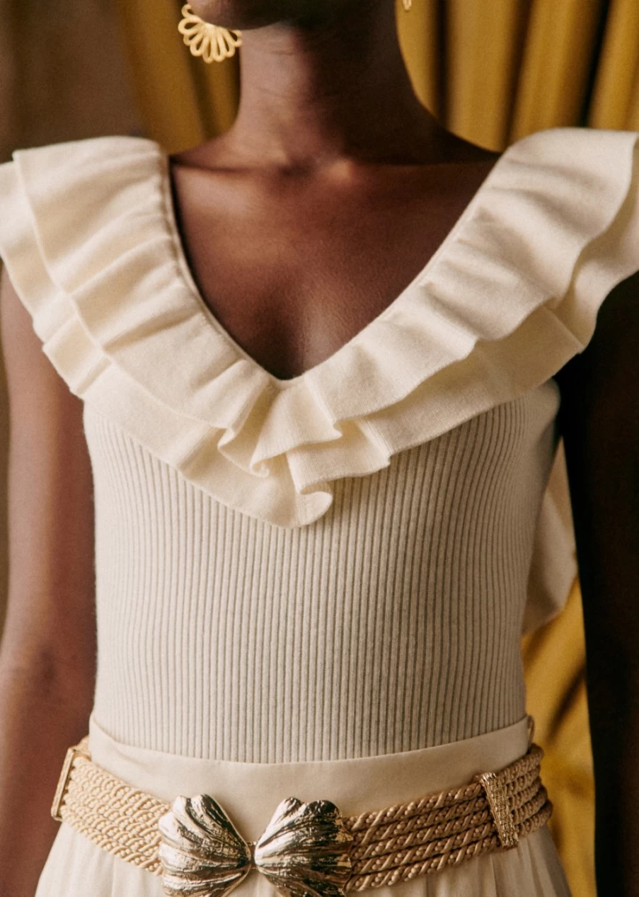 Sezane Women's Alana Belt in Natural - Stylish Leather Accessory