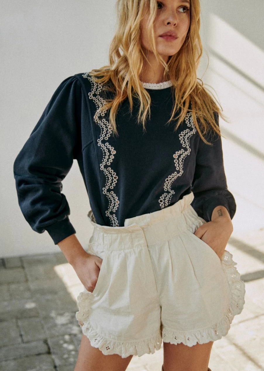 Sezane Women's Navy Karen Sweatshirt - Sea NY Collection