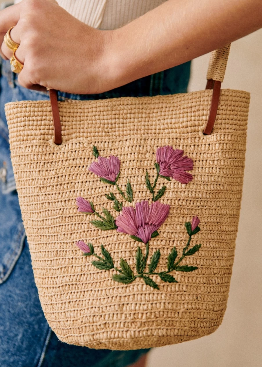 Sezane Josie Basket for Women - Stylish Woven Handbag