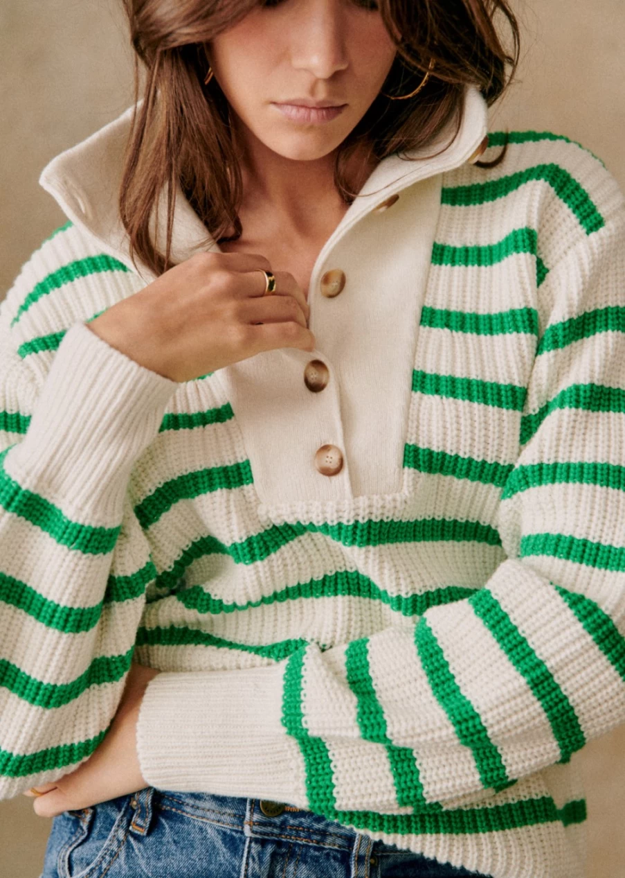 Sezane Women's Kyam Sweater - Soft Knit Pullover for Women