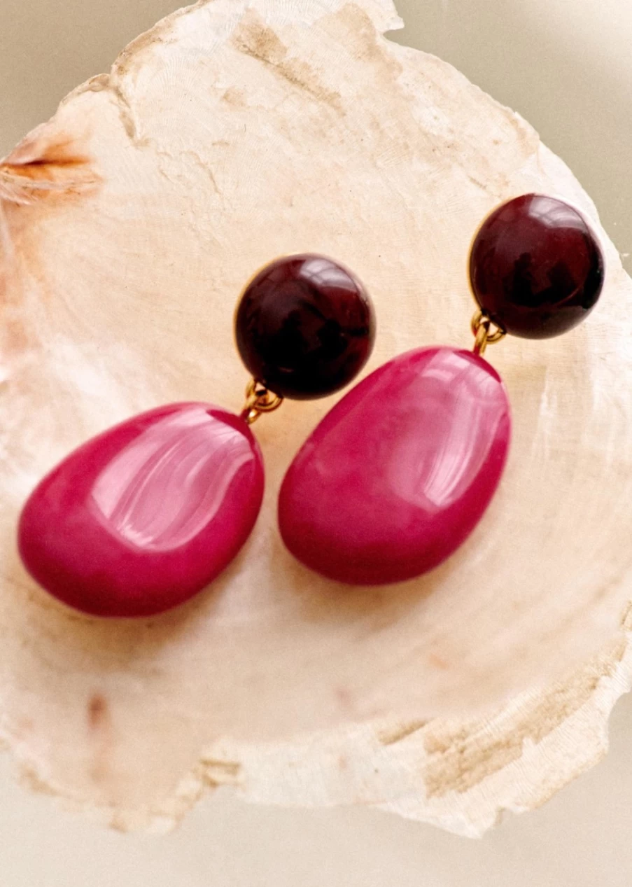 Sezane Women's Lila Earrings - Elegant Gold Hoop Earrings for Everyday Wear